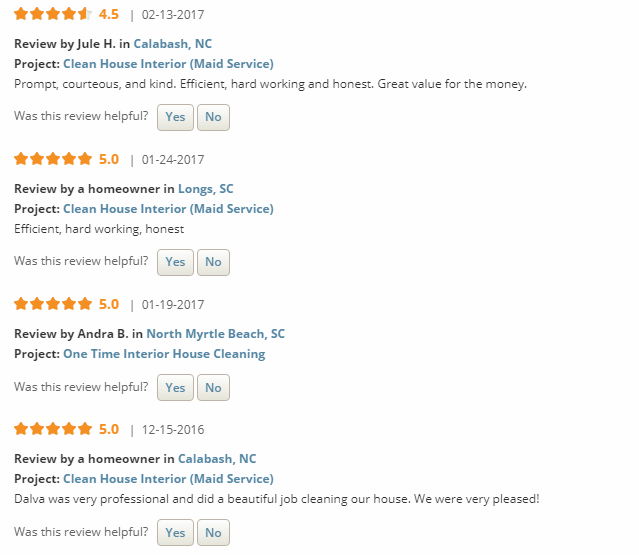 Homeadvisor testimonials